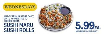 Kings Food Markets Sushi maru sushi rolls offer