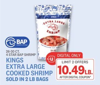 Kings Food Markets Kings extra large cooked shrimp offer