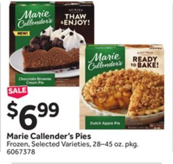 Stop&Shop Marie callender's pies offer