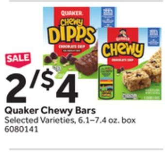 Stop&Shop Quaker chewy bars offer