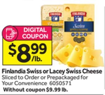 Stop&Shop Finlandia swiss or lacey swiss cheese offer