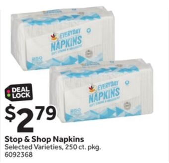 Stop&Shop Stop & shop napkins offer