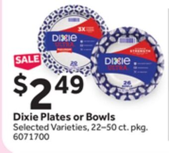 Stop&Shop Dixie plates or bowls offer