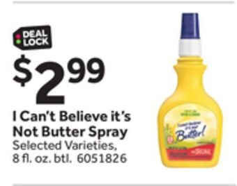 Stop&Shop I can't believe it's not butter spray offer