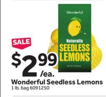 Stop&Shop Wonderful seedless lemons offer