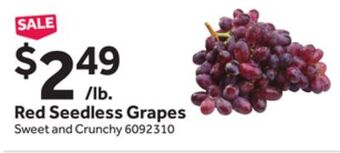 Stop&Shop Red seedless grapes offer