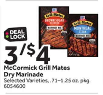 Stop&Shop Mccormick grill mates dry marinade offer