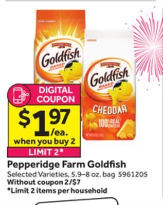 Stop&Shop Pepperidge farm goldfish offer