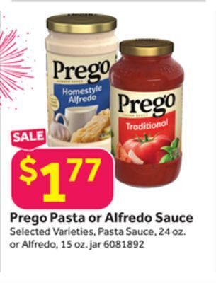 Stop&Shop Prego pasta or alfredo sauce offer