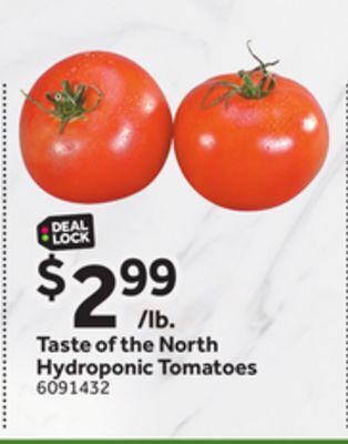 Stop&Shop Taste of the north hydroponic tomatoes offer