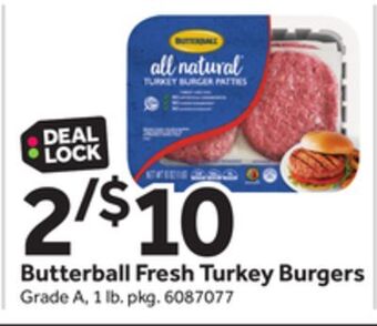Stop&Shop Butterball fresh turkey burgers offer