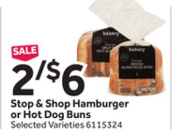 Stop&Shop Stop & shop hamburger or hot dog buns offer