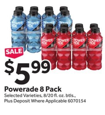 Stop&Shop Powerade 8 pack offer