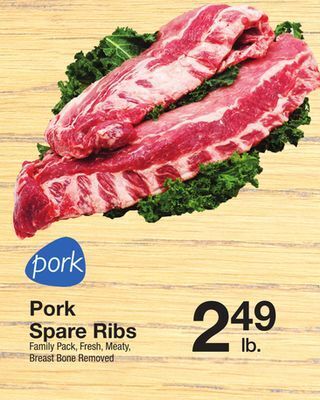 The Fresh Grocer Pork spare ribs offer