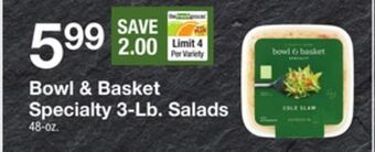 The Fresh Grocer Specialty 3-lb. salads offer