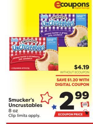 Weis Markets Smucker's uncrustables offer