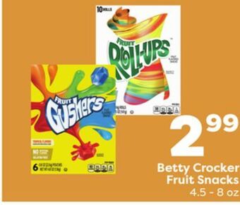 Weis Markets Betty crocker fruit snacks offer