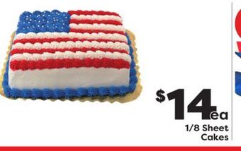 Weis Markets 1/8 sheet cakes offer