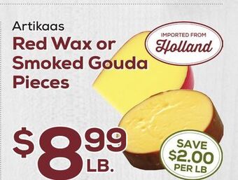 DeCicco & Sons Artikaas red wax or smoked gouda pieces offer