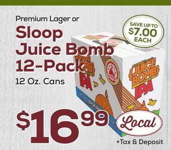 DeCicco & Sons Sloop juice bomb 12-pack offer