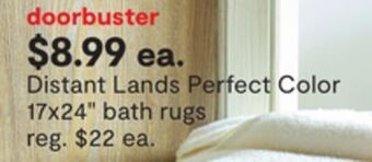 JC Penney Distant lands perfect color 17x24 bath rugs offer