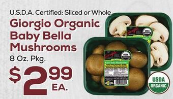 DeCicco & Sons Giorgio organic baby bella mushrooms offer