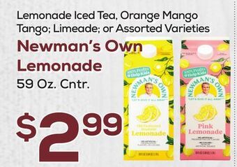 DeCicco & Sons Newman's own lemonade offer