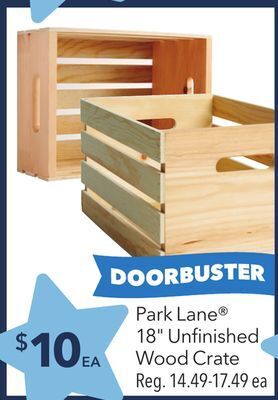 JOANN Park lane® 18 unfi nished wood crate offer