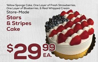 DeCicco & Sons Stars & stripes cake offer