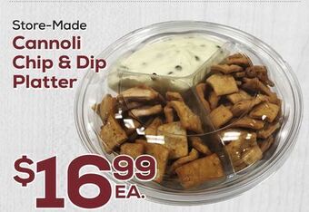 DeCicco & Sons Cannoli chip & dip platter offer