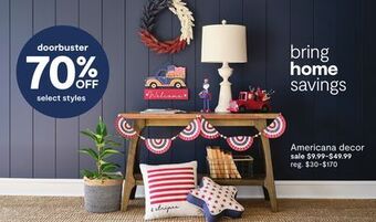 JC Penney Americana decor offer