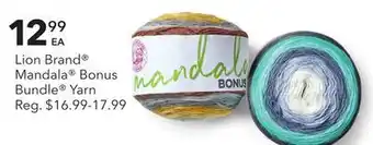 JOANN Lion brand® mandala® bonus bundle® yarn offer