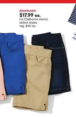 JC Penney Liz claiborne shorts offer