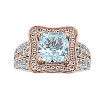 Kohl's Slny two-tone sterling silver blue topaz ring offer