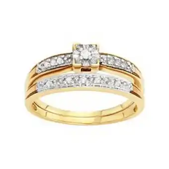 Kohl's Sterling silver 1/10 carat t.w. diamond engagement ring set offer