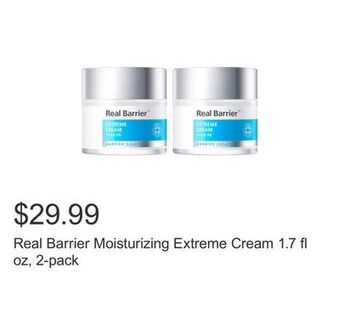 Costco Real barrier moisturizing extreme cream 1.7 fl oz, 2-pack offer
