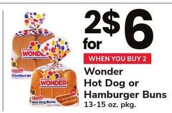 ACME Wonder hot dog or hamburger buns offer
