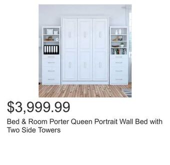 Costco Bed & room porter queen portrait wall bed with two side towers offer