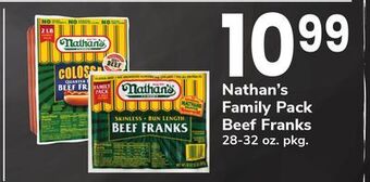 ACME Nathan's family pack beef franks offer