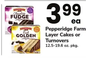 ACME Pepperidge farm layer cakes or turnovers offer