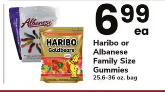 ACME Haribo or albanese family size gummies offer