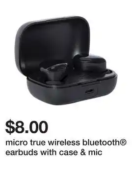 Five Below Micro true wireless bluetooth® earbuds with case & mic offer