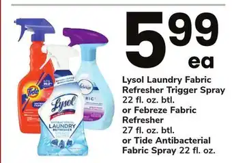ACME Lysol laundry fabric refresher trigger spray 22 fl. oz. btl. or febreze fabric refresher 27 fl. oz. btl. or tide antibacteria offer
