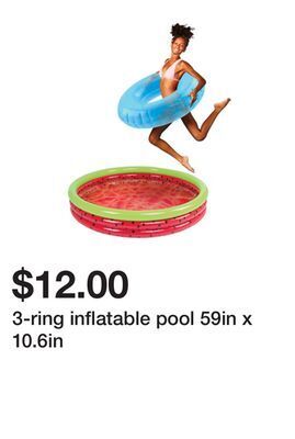 Five Below 3-ring inflatable pool 59in x 10.6in offer