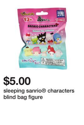 Five Below Sleeping sanrio® characters blind bag figure offer