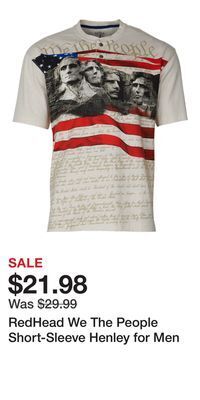 Cabela's Redhead we the people short-sleeve henley for men offer