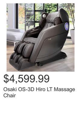 Costco Osaki os-3d hiro lt massage chair offer