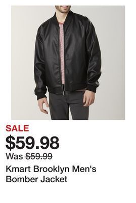 Kmart Kmart brooklyn men's bomber jacket offer