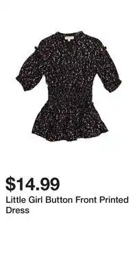 TJ Maxx Little girl button front printed dress offer