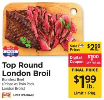 ShopRite Top round london broil offer